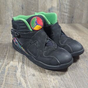 Nike Air Jordan 8 Retro Tinker Air Raid Shoes 305369-004 Black Concord Kid Sz 13